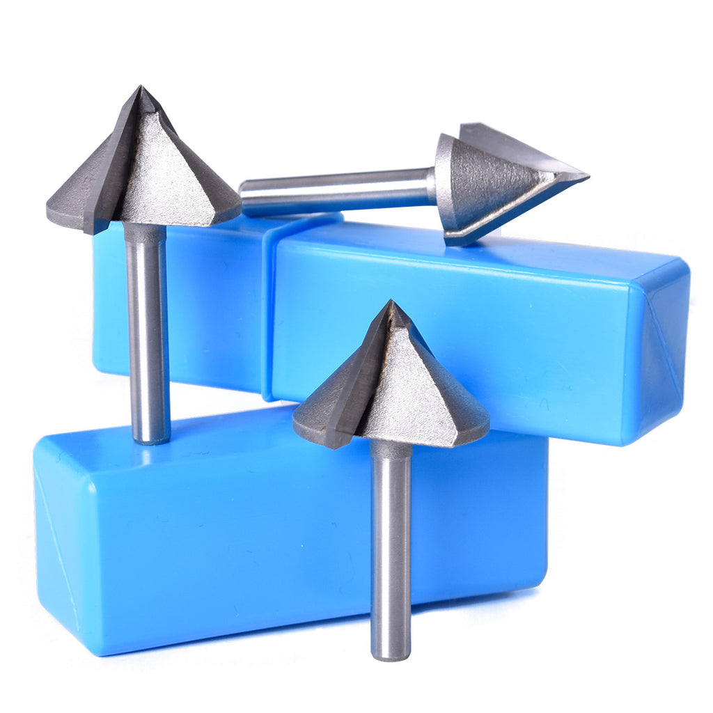 Startnow 5PCS Milling Cutters 60 90 120 Degrees Acrylic PVC MDF Hard W
