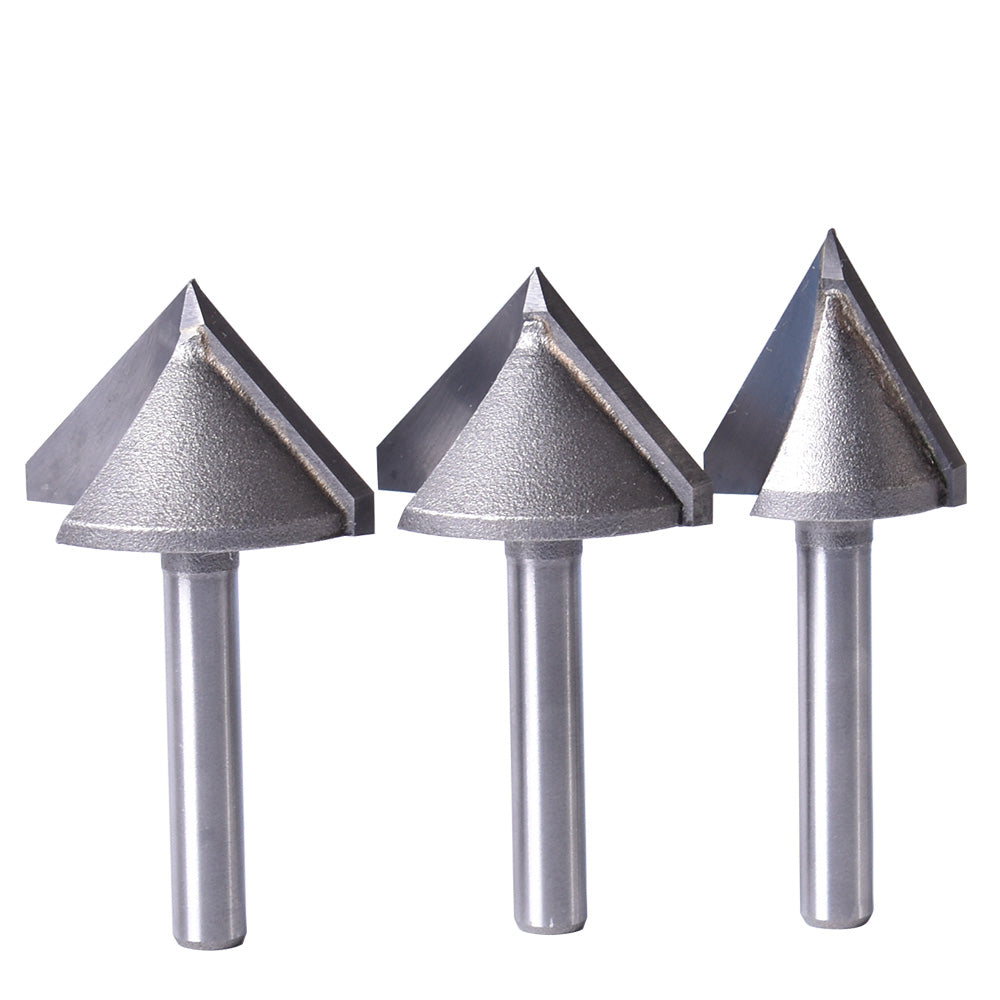Startnow 5PCS Milling Cutters 60 90 120 Degrees Acrylic PVC MDF Hard Wood CNC Tool Router Engraving Bit End Mills 3D Router Bits