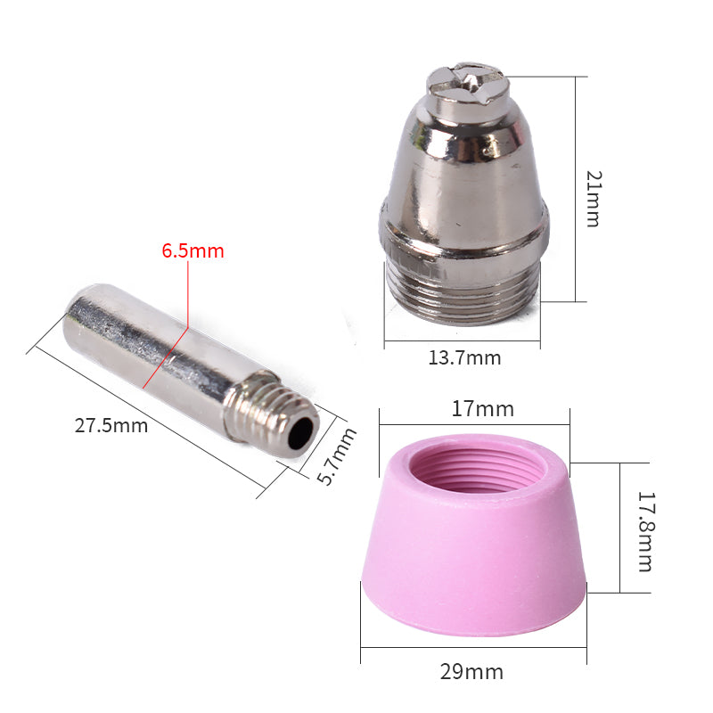 Startnow 25PCS Nozzle Electrode Torch Shield Cups Kits Plasma AG60 SG55 WSD60 For Welding Torch Cutting Machine Parts