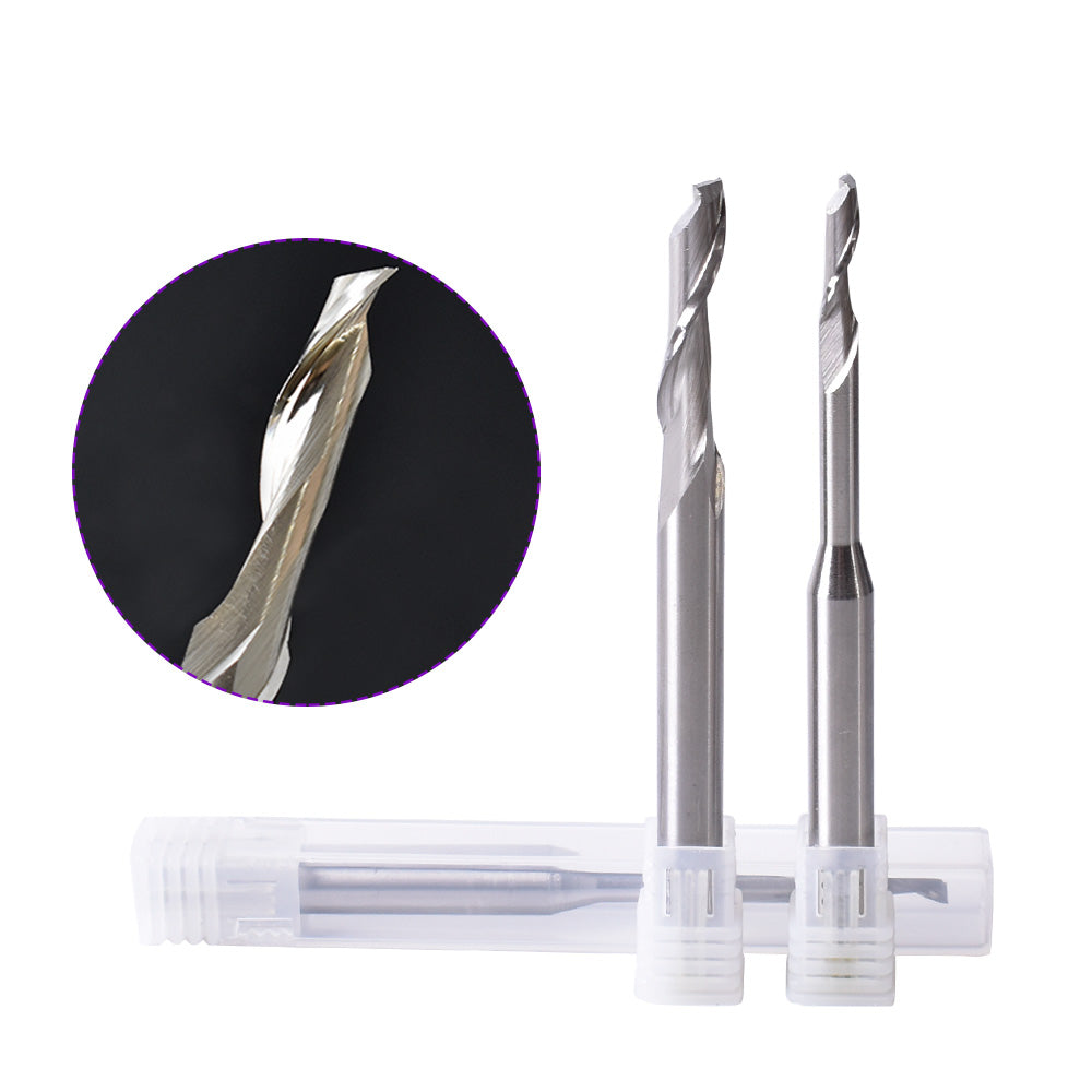 Startnow 5PCS CNC Milling Cutter Aluminum Alloy Tungsten Carbide Steel Material Single Edge Flute Solid End Mill Engraving Bits