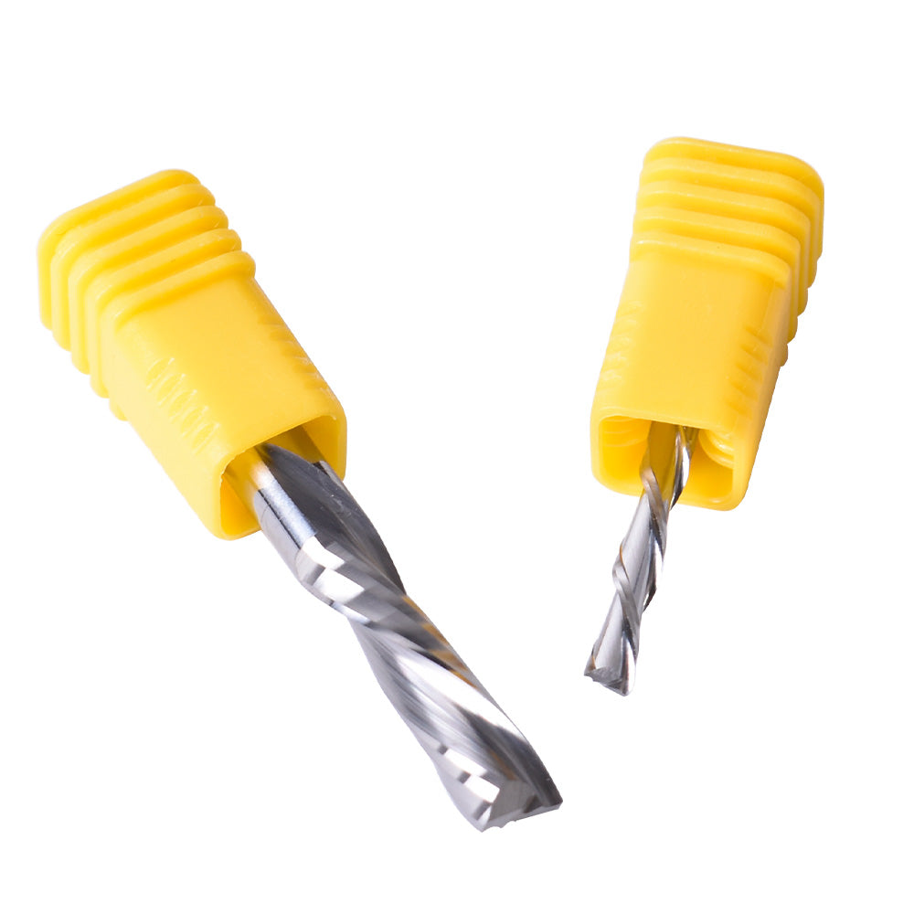 Startnow 5Pcs Mill Cutter Bit AAA Down Cut Two Flute Left Spiral Bits Carbide Tungsten CNC Router Bits End Milling