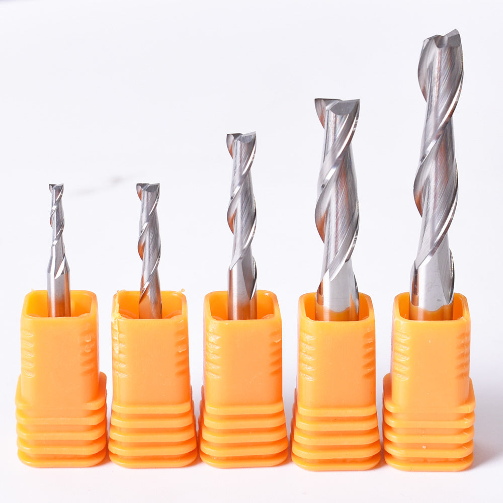 Startnow 10PCS/Lot Upcut Milling Cutter TWO Flute Spiral Bits CNC Tool Router Engraving Bit End Mill