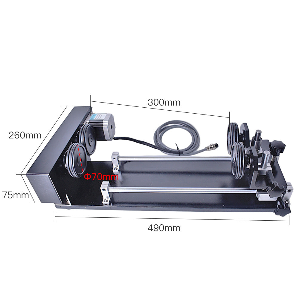 Startnow Axis Rotate 2 Phase Engraving Module With Wheels Rollers Stepper Motor CO2 Laser Engrave Cutter Parts