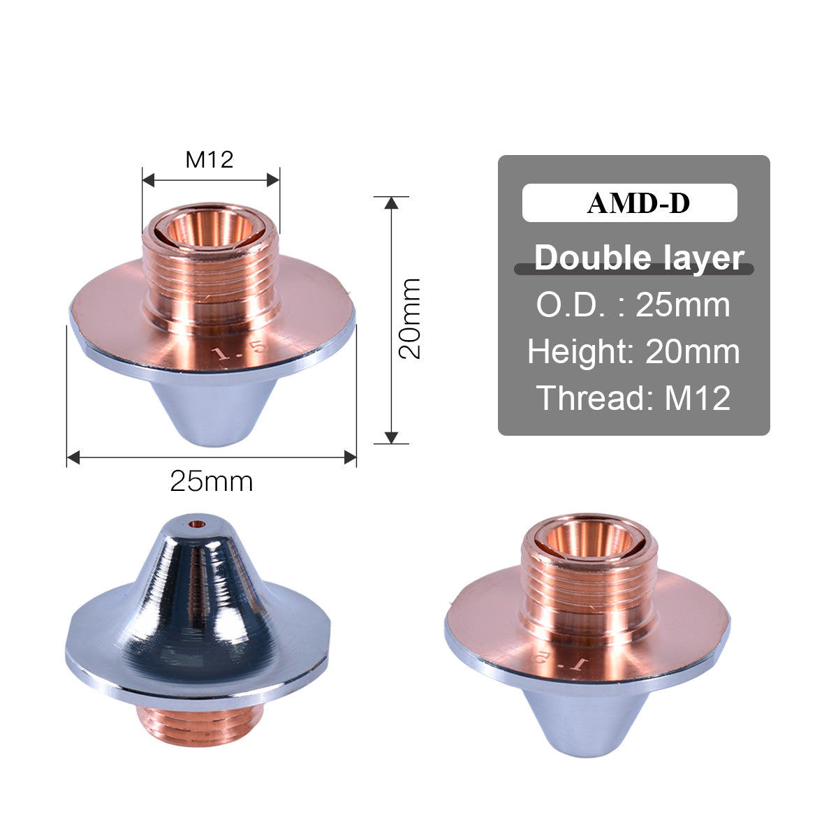 amada laser nozzle Double Layer