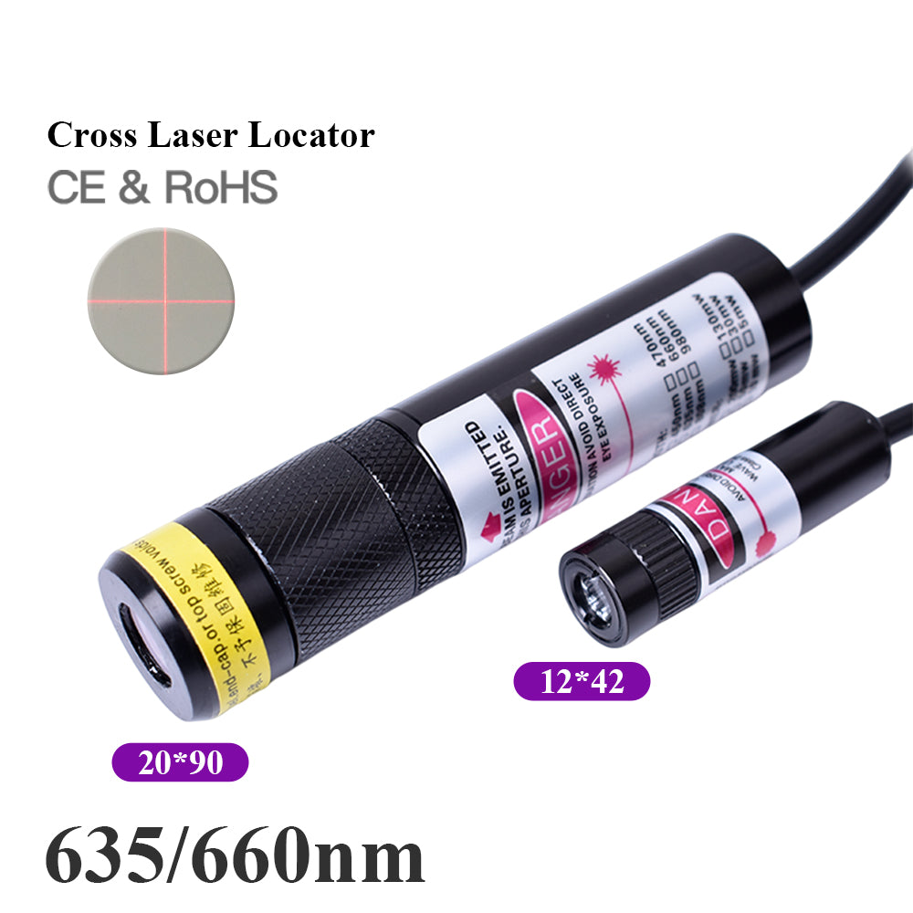 Red Light Cross Positioner 660nm 100mw Laser Module Focusable Beam Locator For Woodworking Carving Machine
