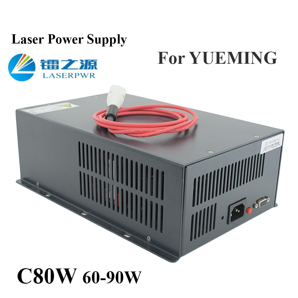 HY-C80W CO2 Laser Power Supply 60-90W High Voltage PSU Generator 110/220V Laser Source For YueMing CMA Co2 Laser Cutting Machine