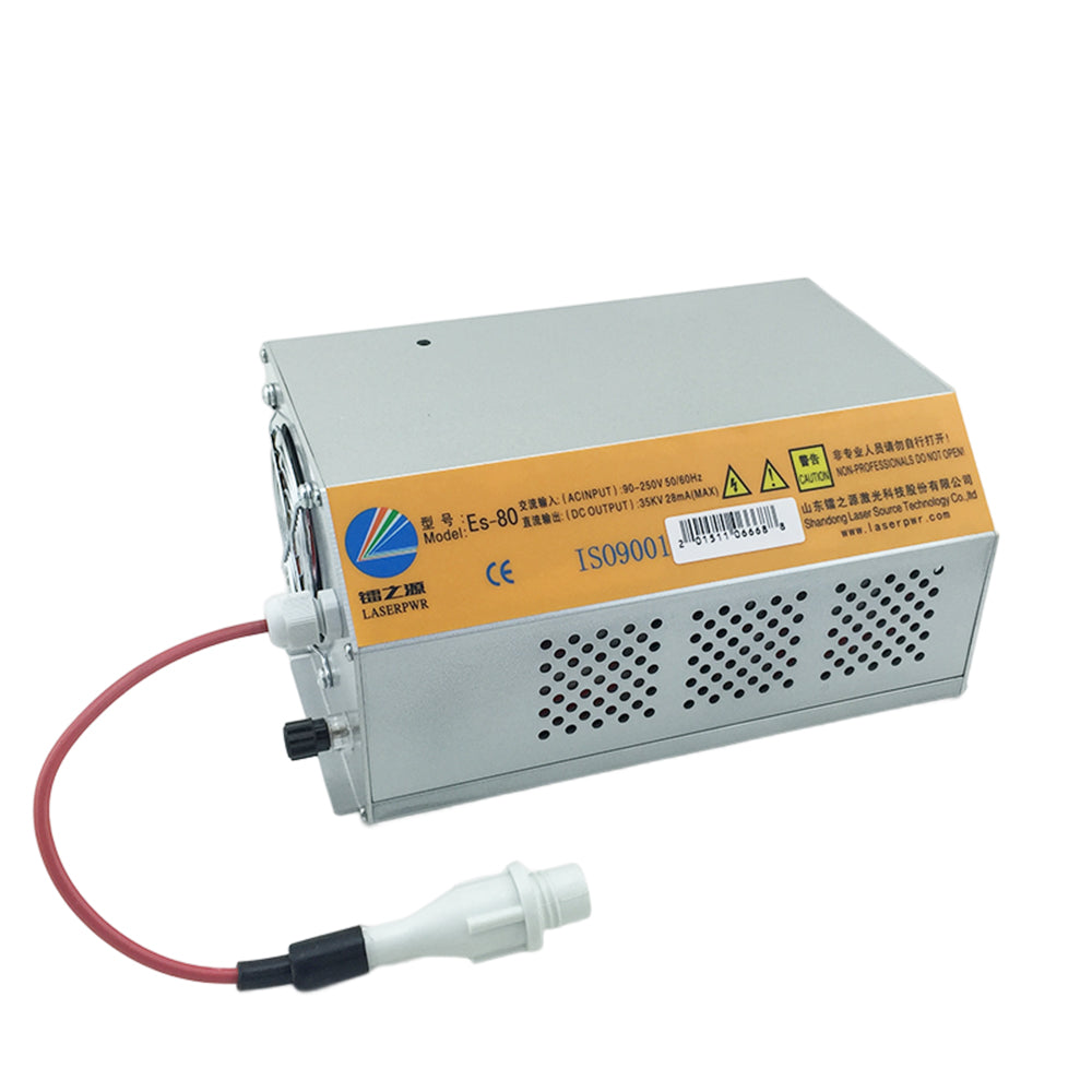 HY-ESA80 CO2 Laser Source 110/220V Universal Laser Device 80W High Voltage Laser Power Supply For Laser Cutting Machine