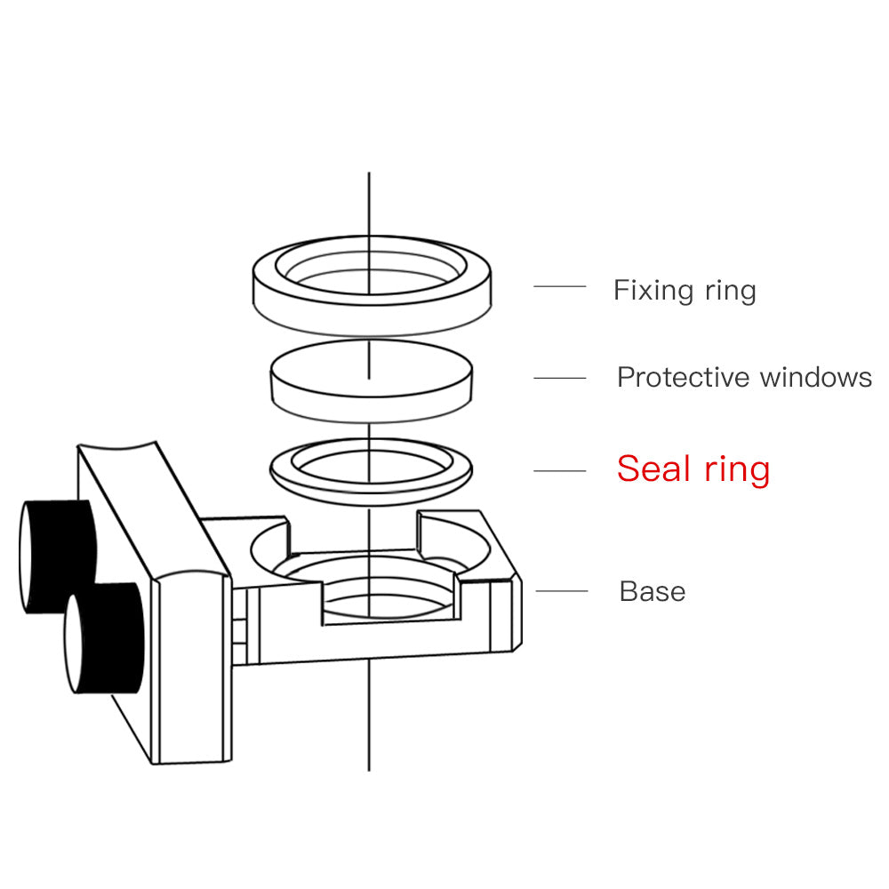 Laser Seal Ring DEN OSPRI Au3tech Fiber Laser Head Protective Lens Seal O-Ring Washer