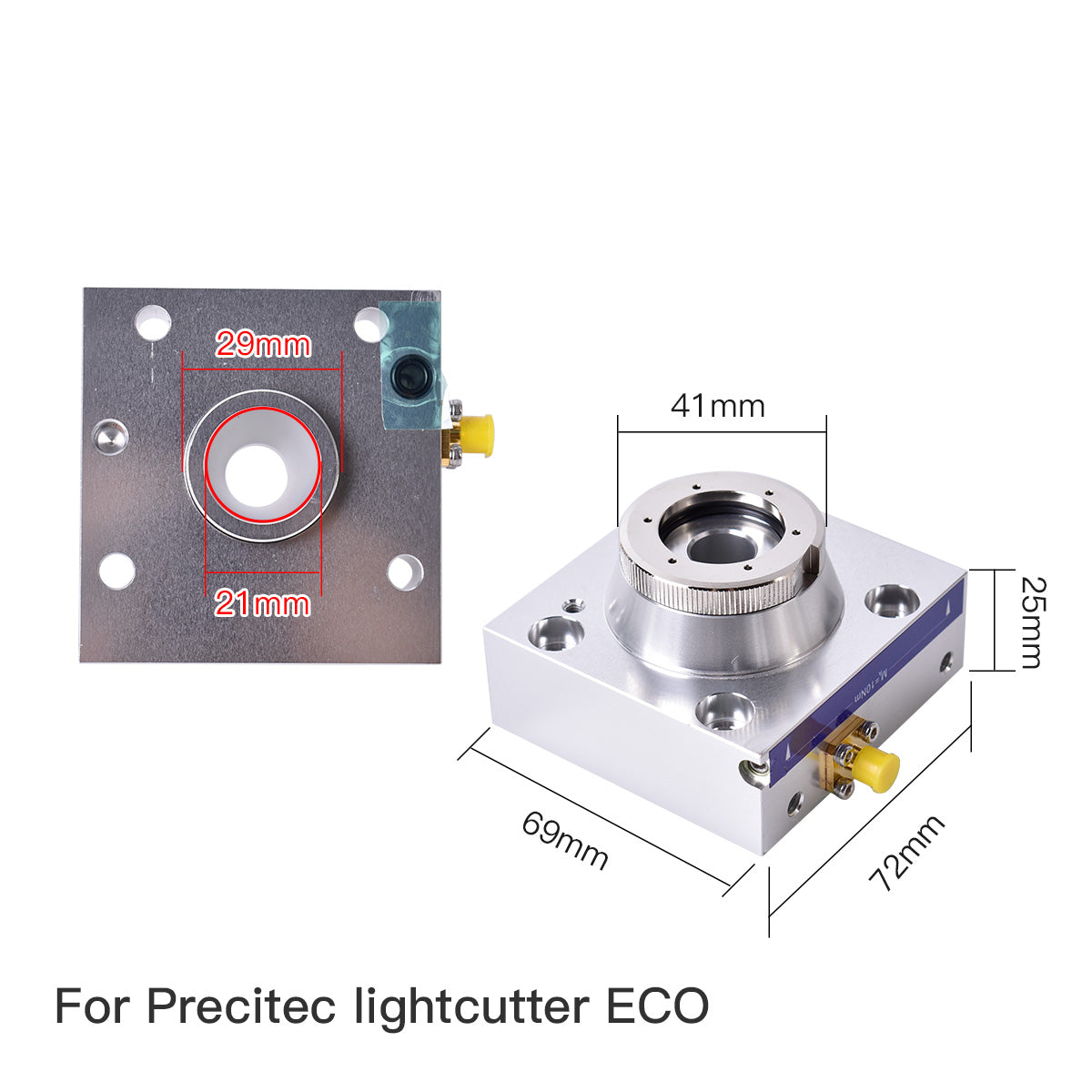 Startnow Laser Nozzle Sensor Connector Nozzle Connection Part For Precitec CM2 SE Series ProCutter HANS Fiber Laser Cutting Head
