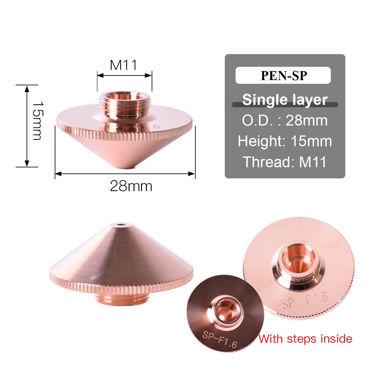 Startnow Penta Laser Cutting Nozzle Connector Heat Sink Radiator Laser Head Holder Fitting