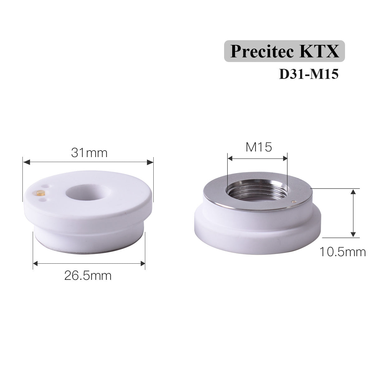 Startnow Laser Ceramic Ring Precitec KTXB P0595-94097 M5   M6 Laser Nozzle Holder