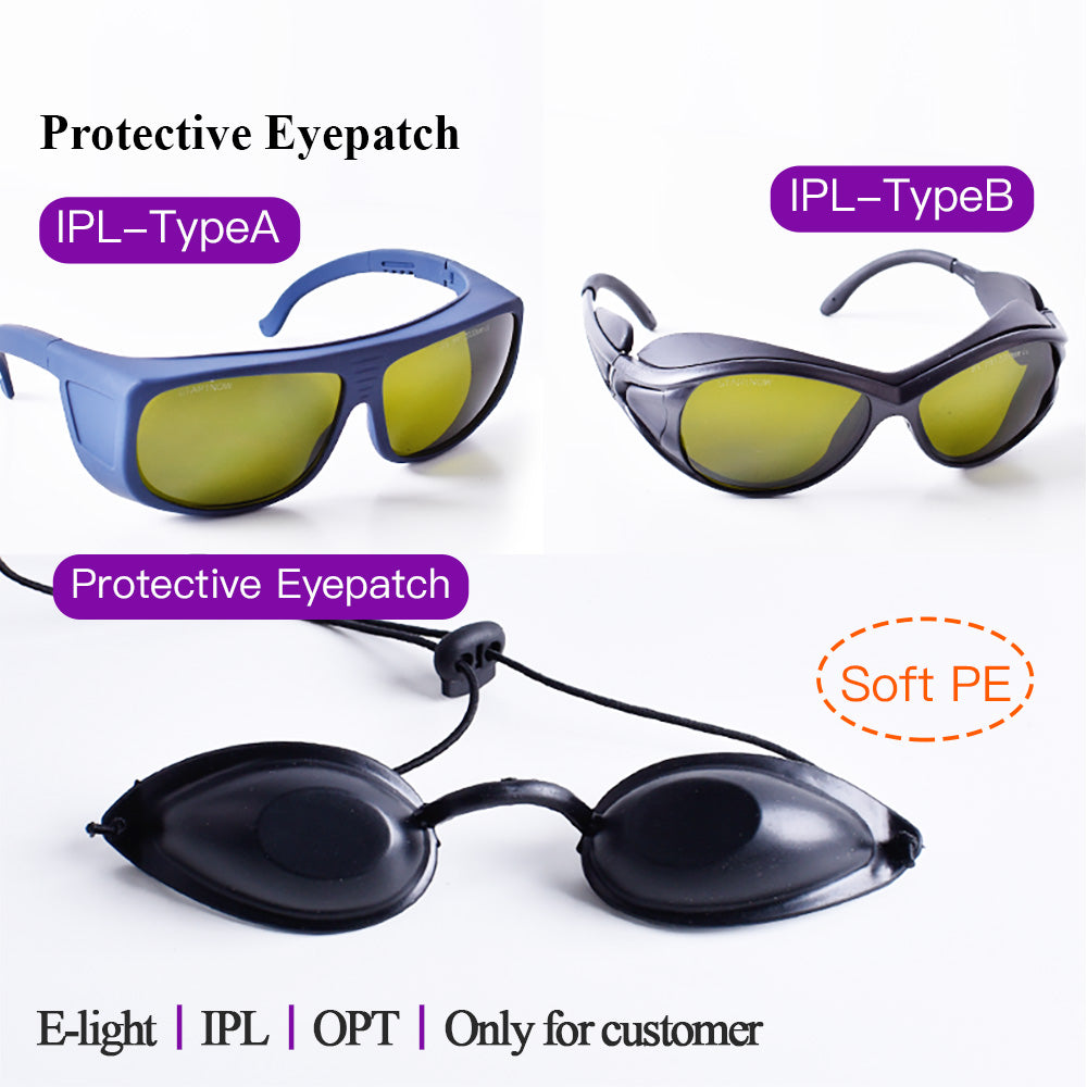 OD7+ IPL Laser Safety Goggles - Stainless Steel Eyepatch For Skin & Beauty Treatments