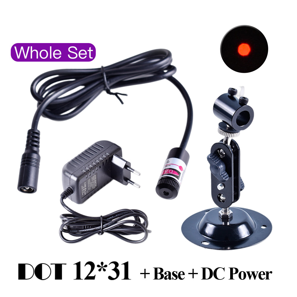 DOT Laser Locator Set 12*31 With Holder Power Adapter Laser Red Light Positioning Adjustable Infrared Beam