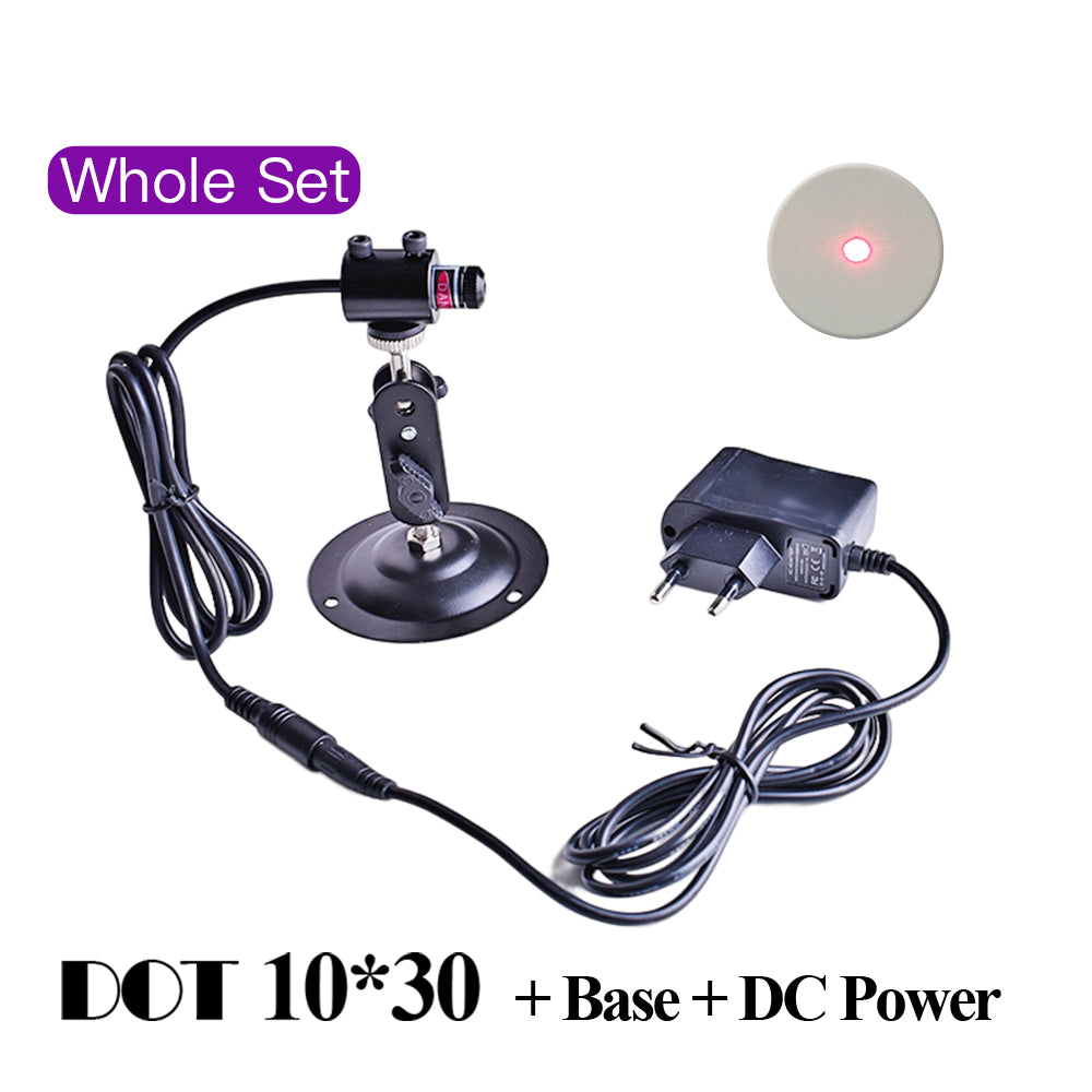 Set 10*30 With Mount Power Supply Dot Laser Module Beam Locator Pointer Red Laser Positioner