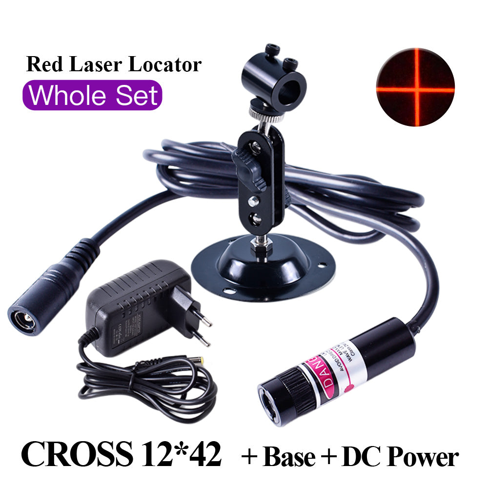 Set 12*42 635nm 10mw Adjustable Cross Laser Red Light Locator Red Positioner Beam Laser