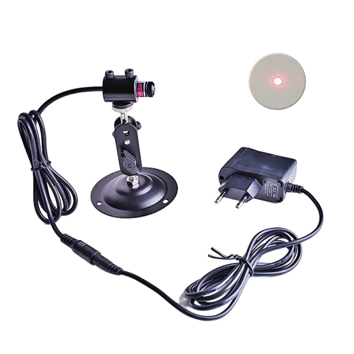 Set 10*30 With Mount Power Supply Dot Laser Module Beam Locator Pointer Red Laser Positioner