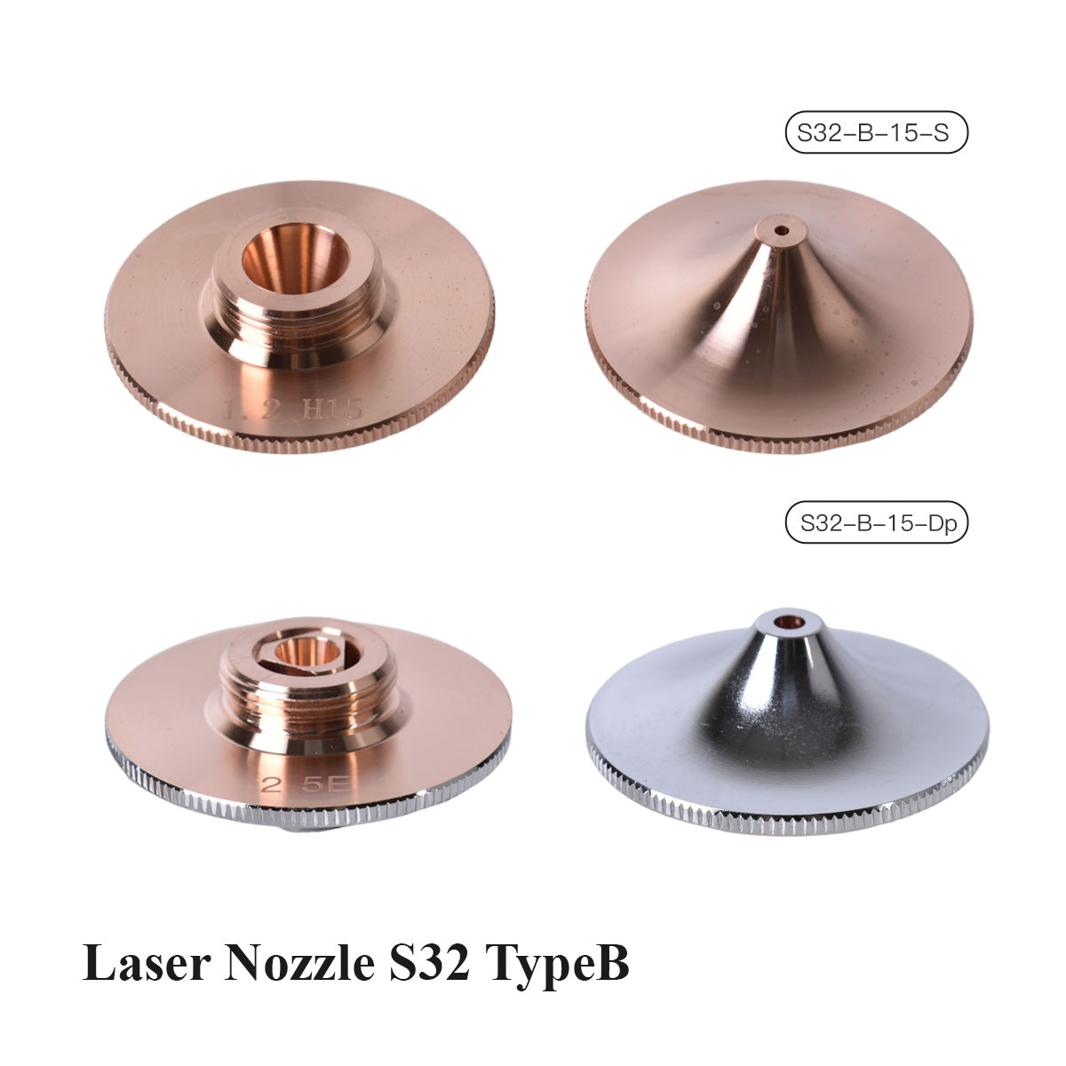 Startnow OEM Fiber Laser Nozzles D32mm Raytools WSX Precitec Chrome Plated Cutting Nozzle