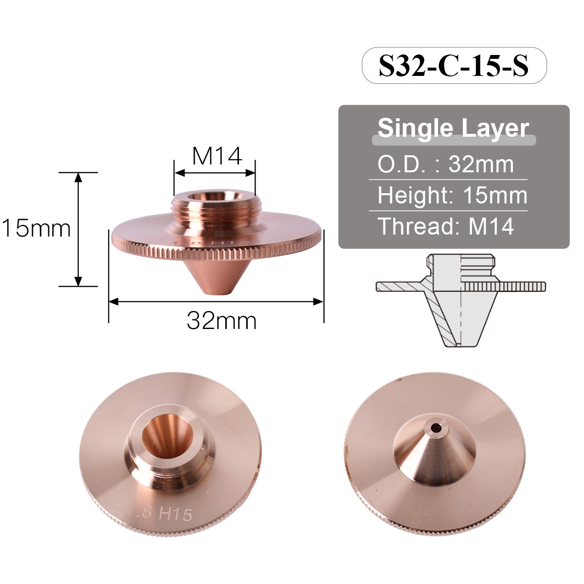 Laser Welding nozzles Cuuting Nozzle