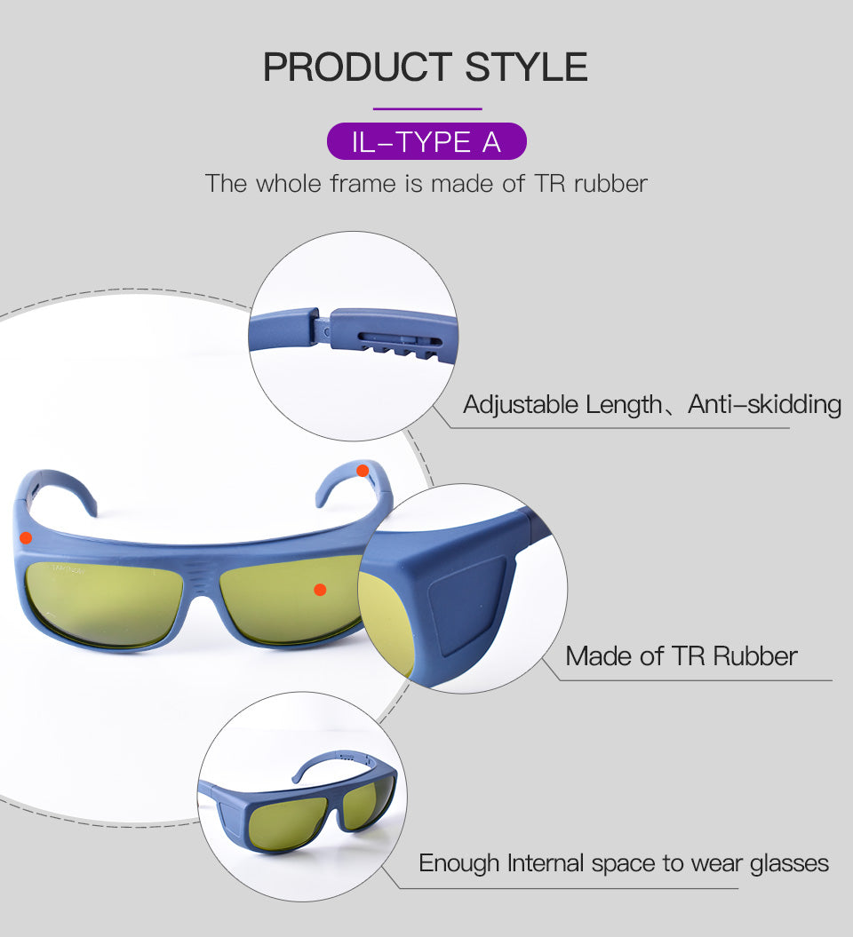 od6+ safety goggles Startnow Laser Safety Goggles OD6+Fiber 1064nm 190-420nm 850-1300nm &10.6um CE OD4+ Protective Glasses For Marking Machine Shield Protection Eyewear
