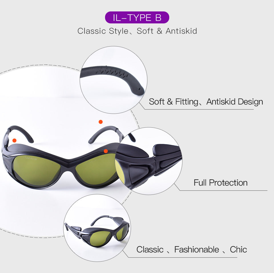 Startnow Laser Safety Goggles OD6+Fiber 1064nm 190-420nm 850-1300nm &10.6um CE OD4+ Protective Glasses For Marking Machine Shield Protection Eyewear