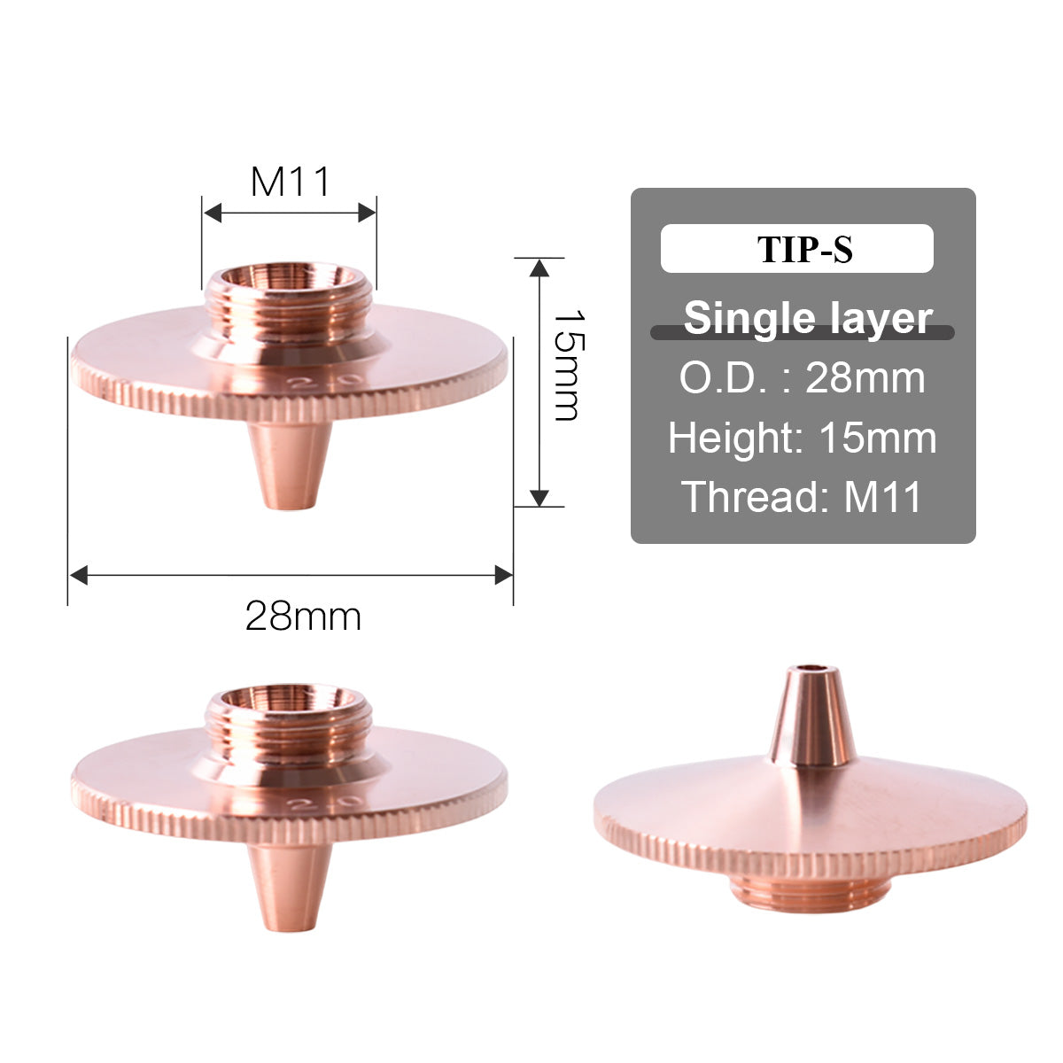 Laser nozzle Type Single Layer